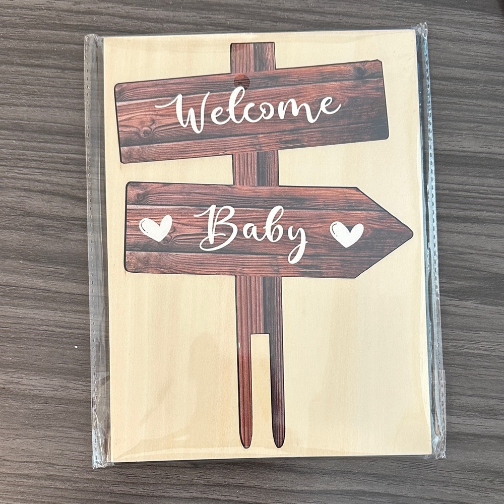 Welcome baby cake topper